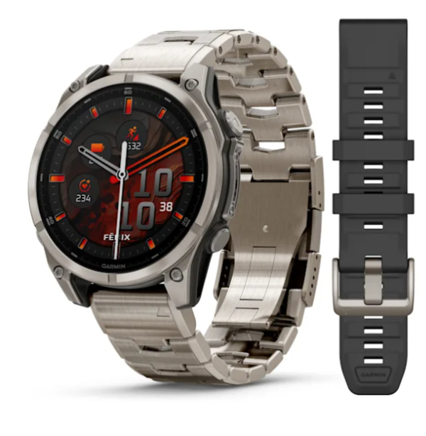 Fenix 8 Amoled Sapphire  – 47 MM Titanium with Vented titanium